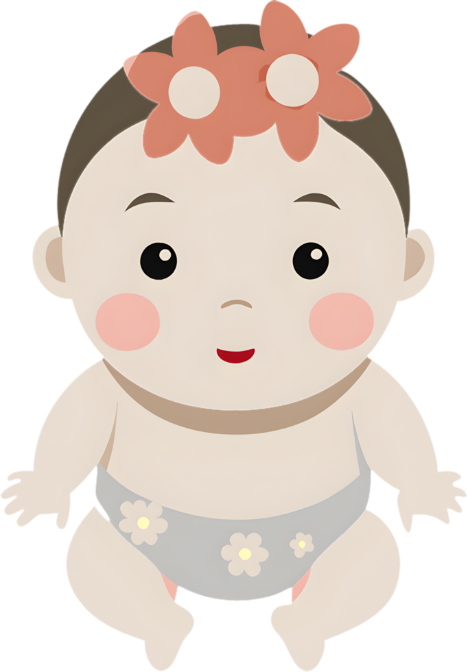 Adorable Baby Graphics for Printable Stickers. . png