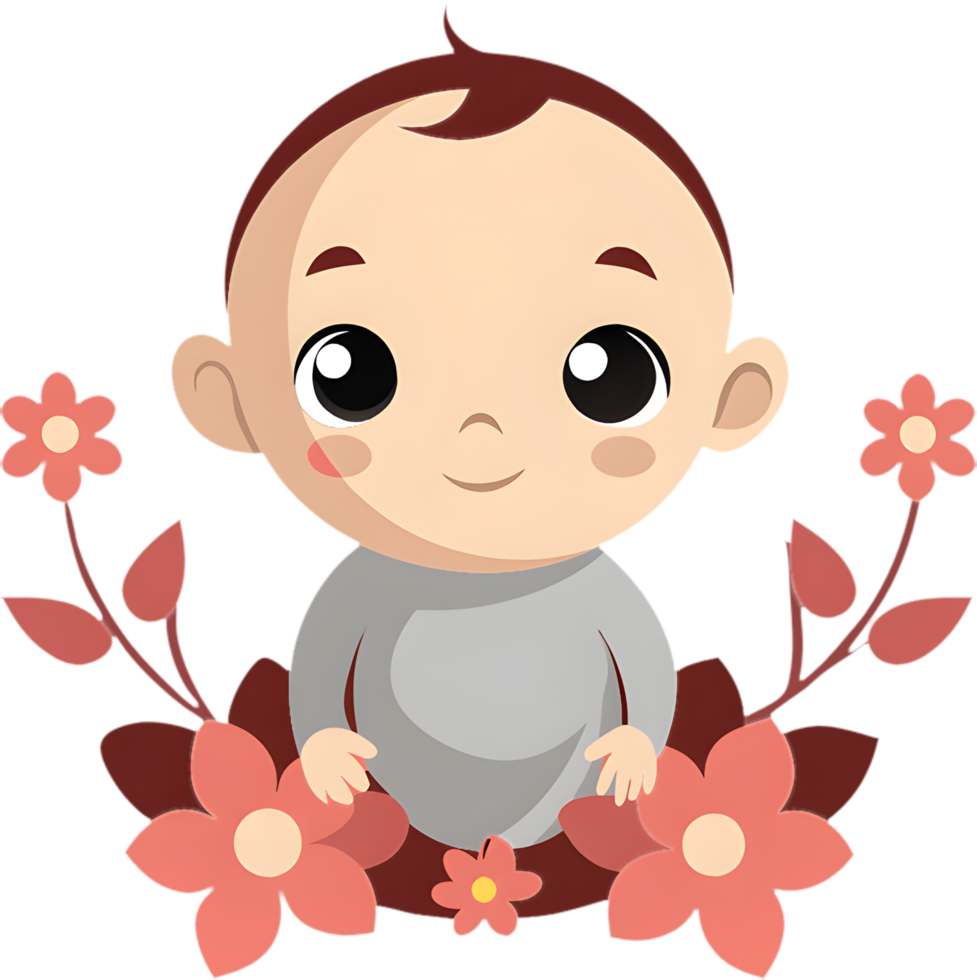 Tiny Baby Icons with Endearing Expressions. . png