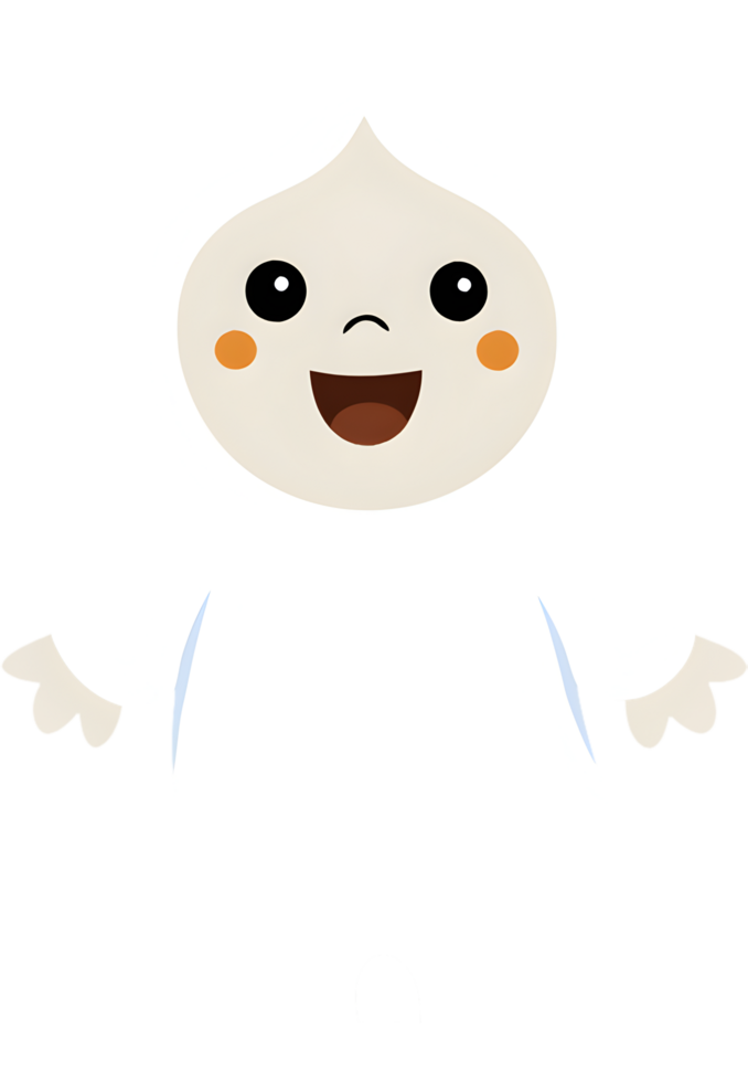 Precious baby ghost perfect for spooky Halloween night. . png
