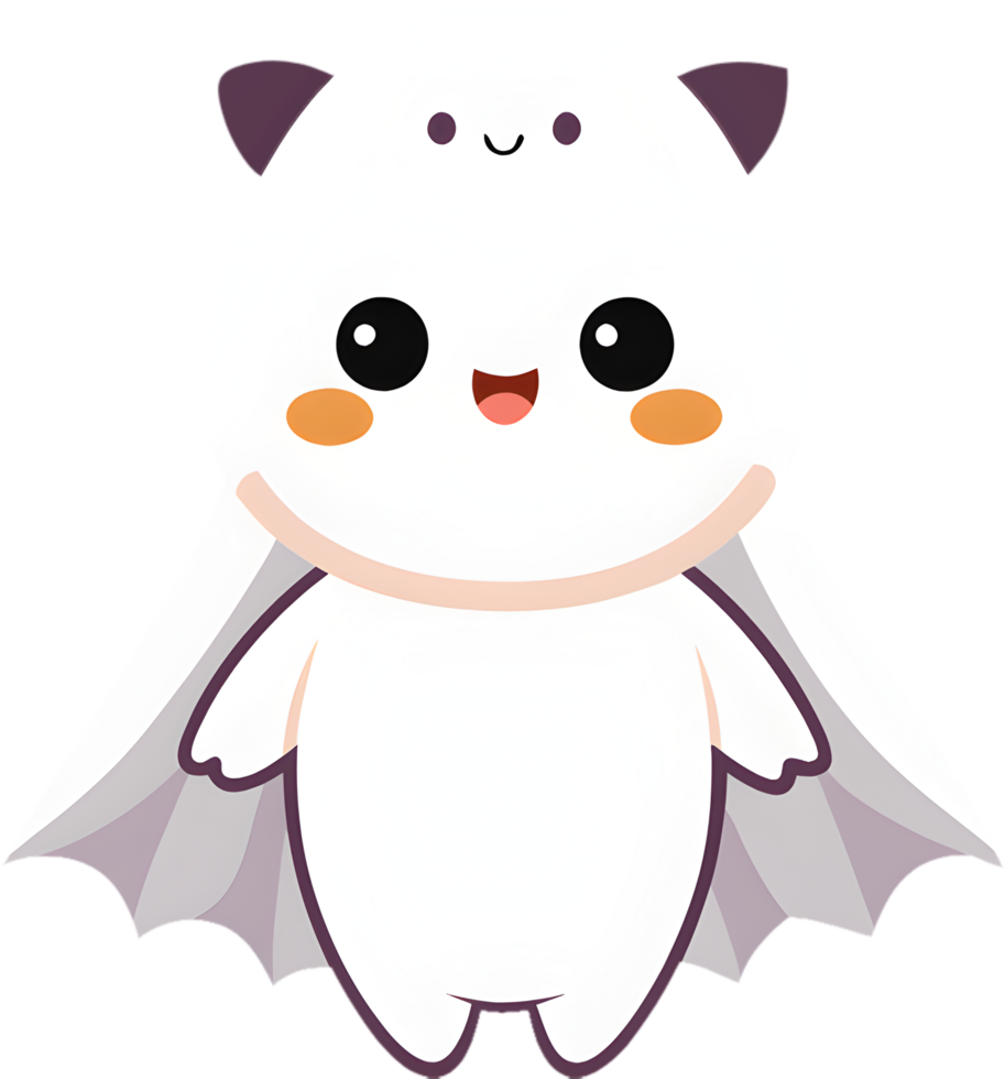 Tiny infant ghost ready for spooky Halloween night. . png