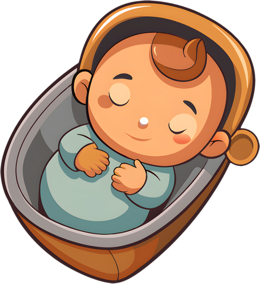Cute Cartoon Baby Asleep In Cradle Sweet Dreams 52583338 PNG Cute Cartoon Baby Asleep In Cradle Sweet Dreams Free Png