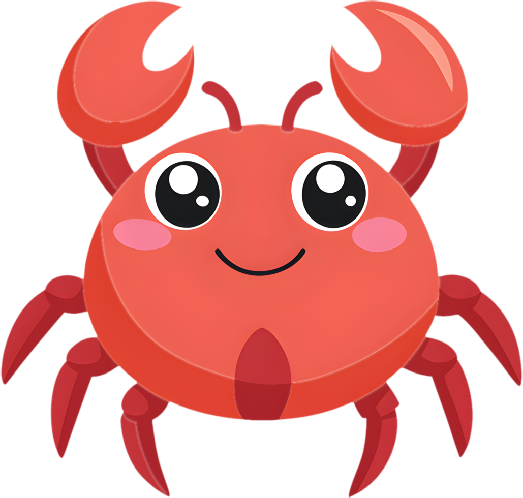 Smiling crab clipart for cheerful digital scrapbooks. . png