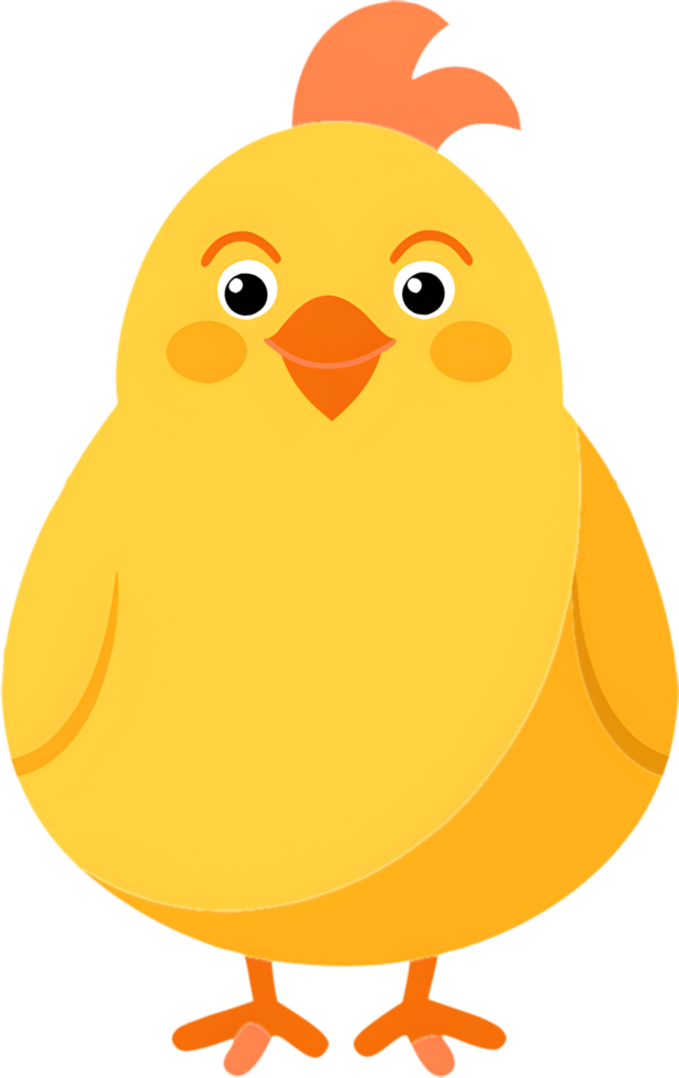 Funny Chicken Character Clipart, Quirky and Charming Bird. . png