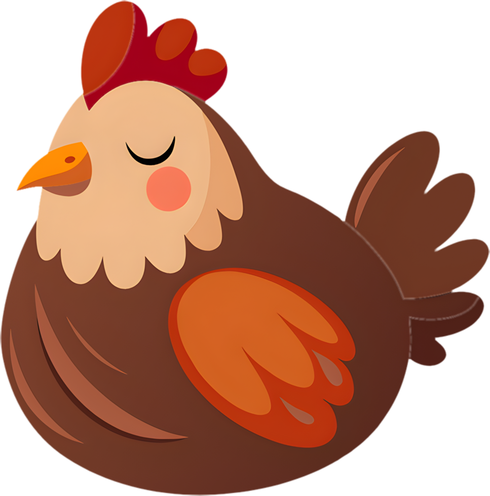 Cartoon Chicken Clipart, Playful and Whimsical Bird Design. . png