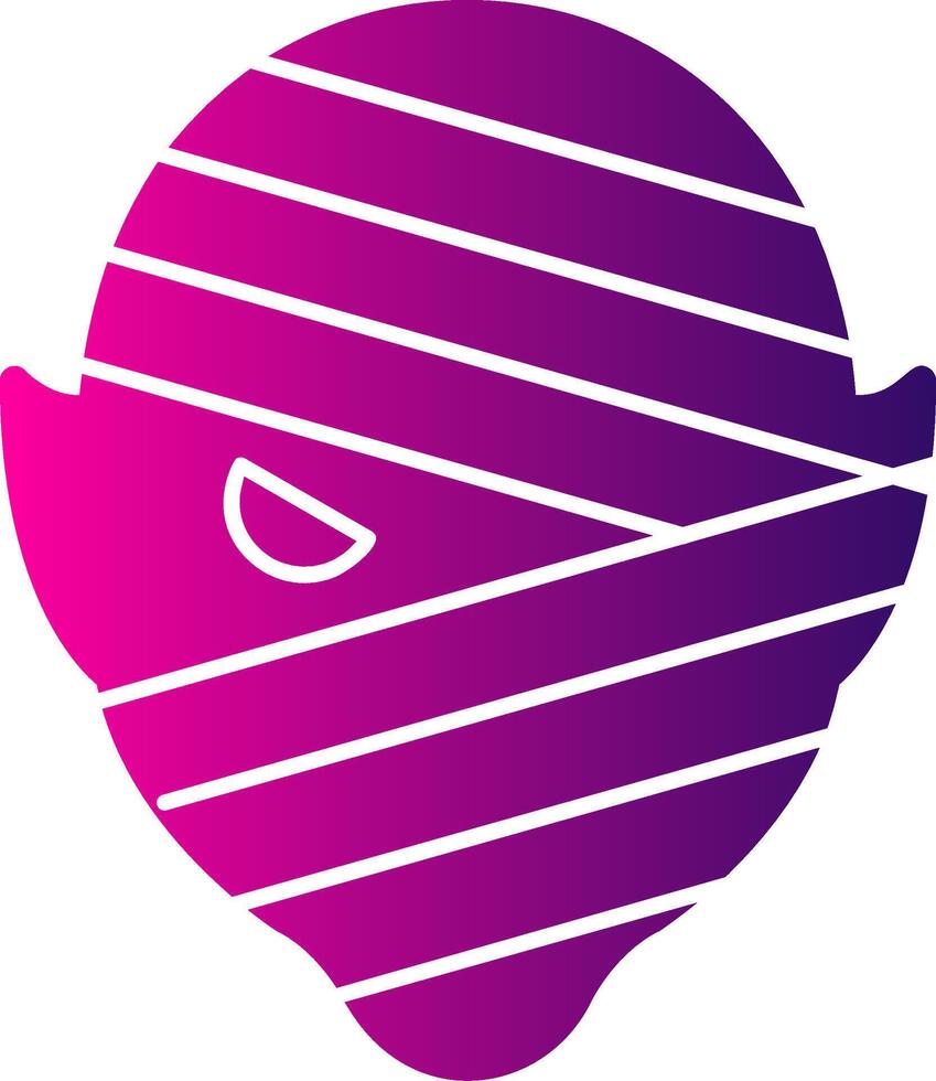 Mummy Glyph Gradient Icon vector