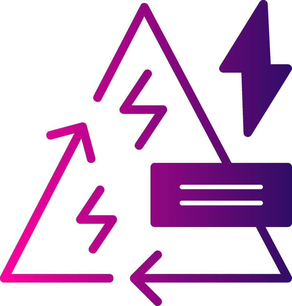 Recycle Energy Glyph Gradient Icon vector
