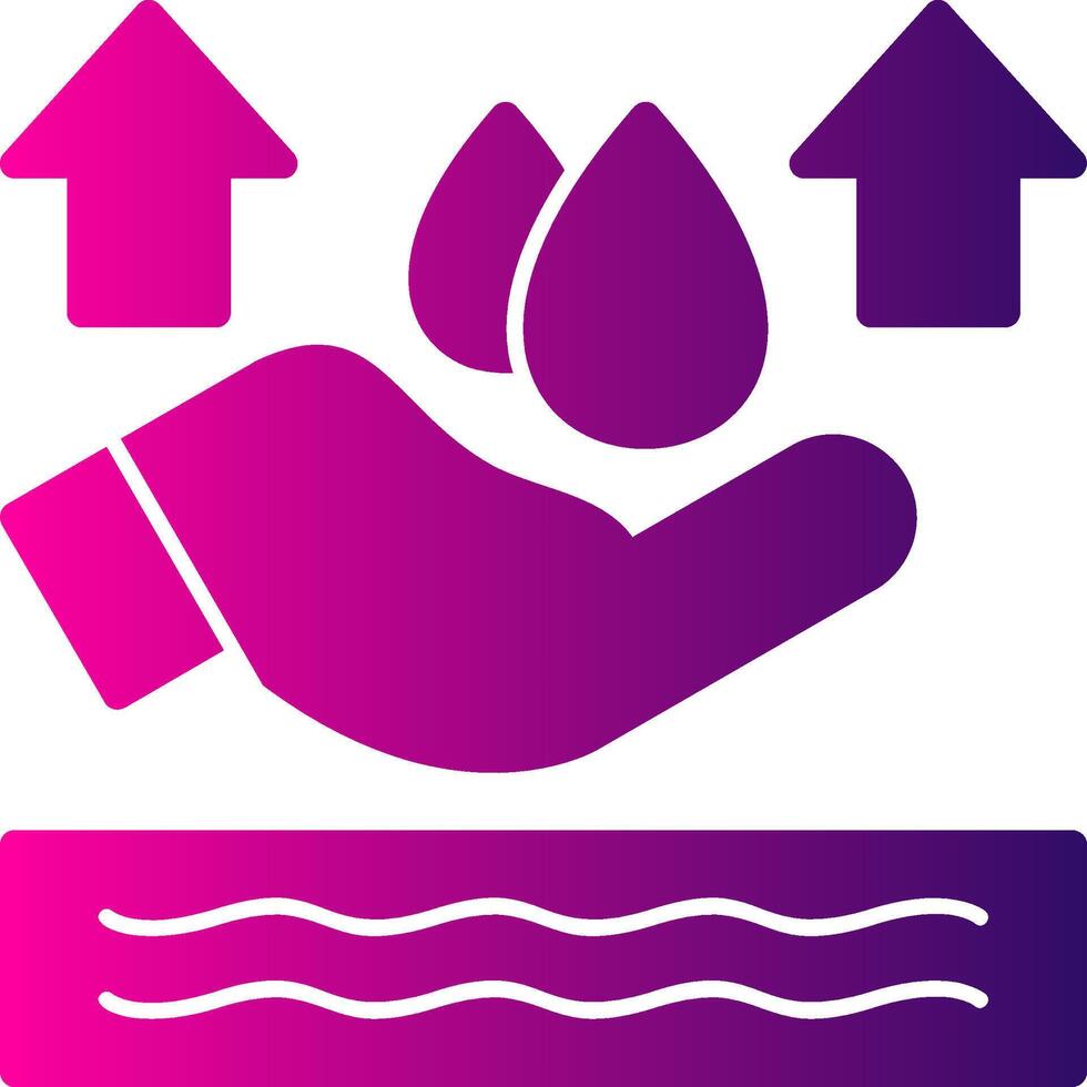 Save Water Glyph Gradient Icon vector