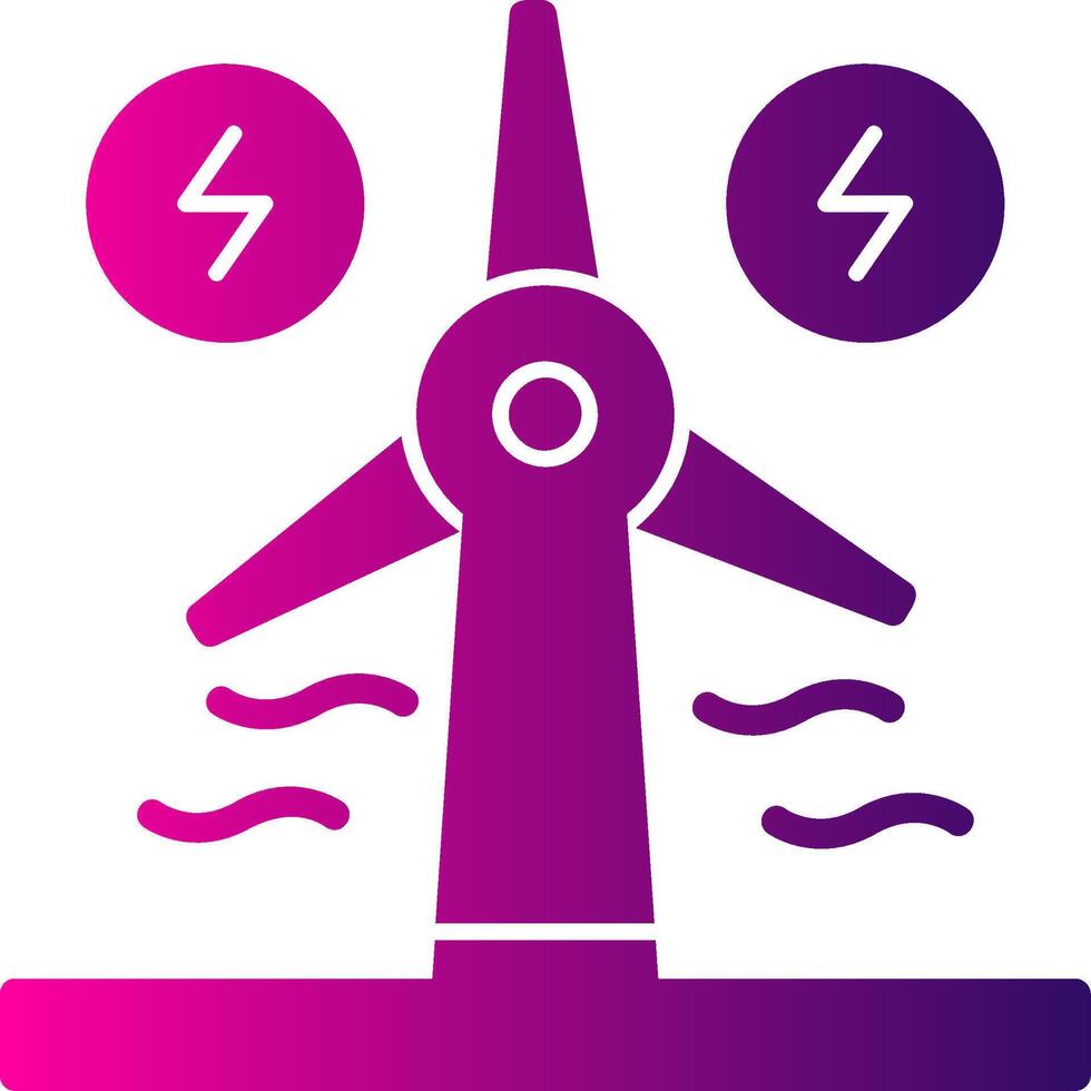 Renewable Energy Glyph Gradient Icon vector