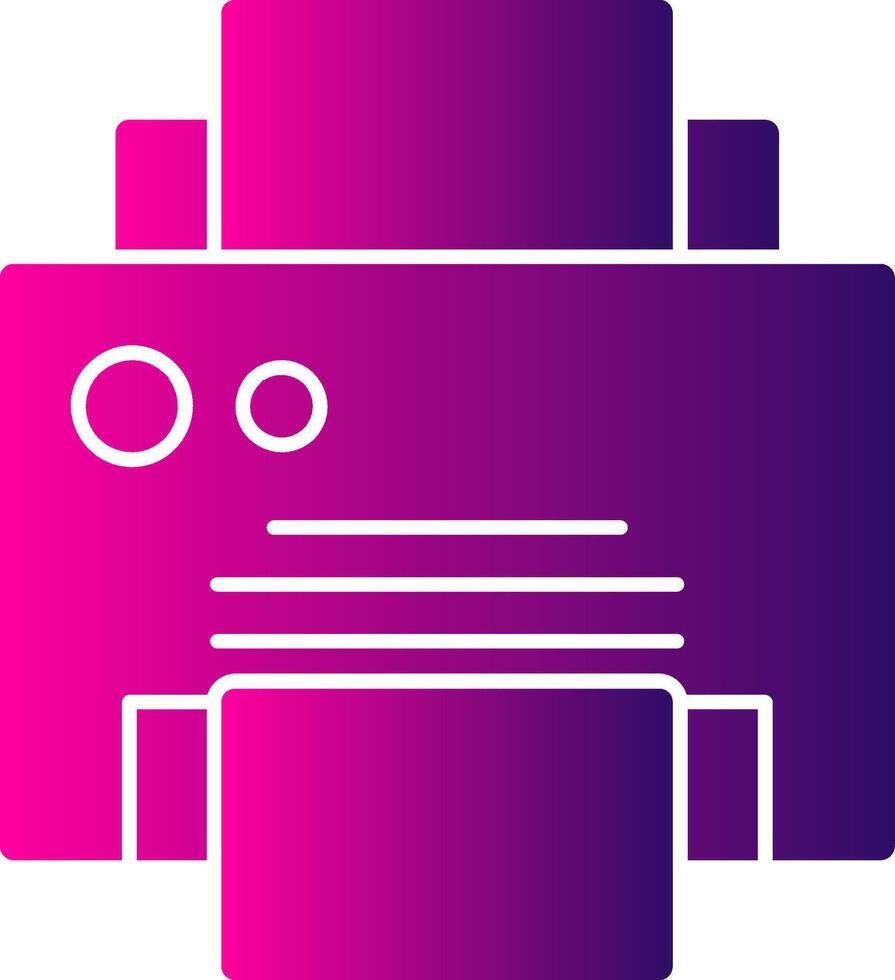 Printer Glyph Gradient Icon vector
