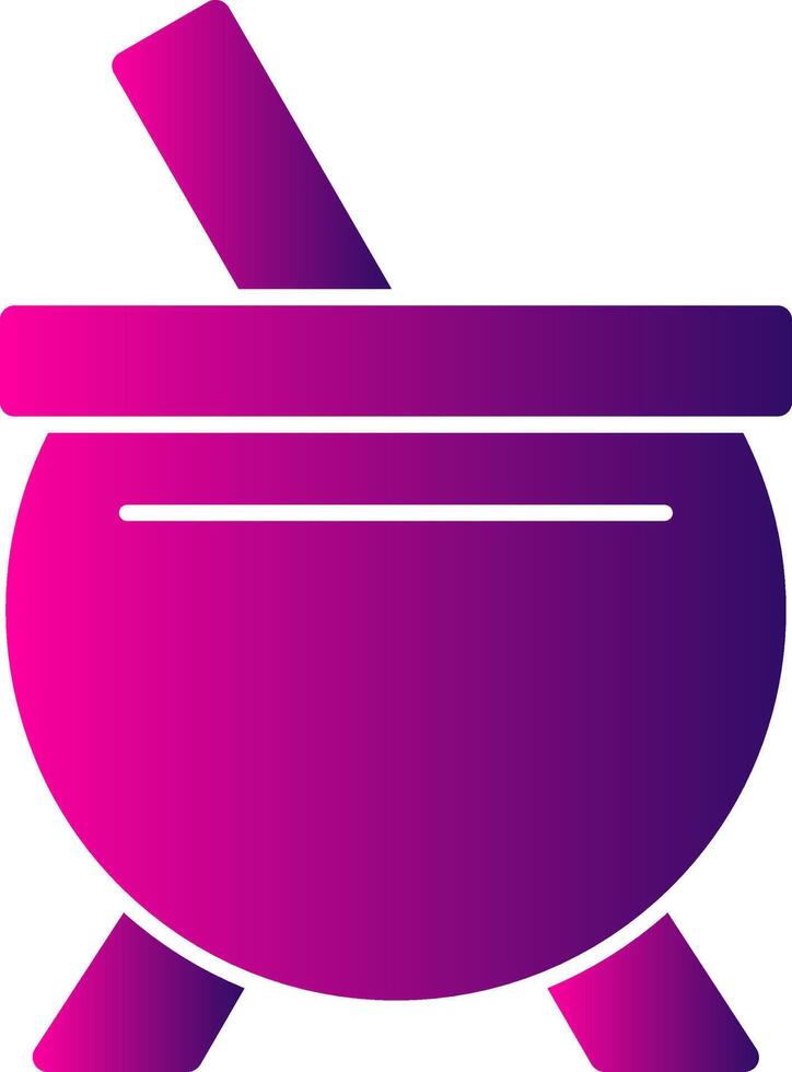 Cauldron Glyph Gradient Icon vector
