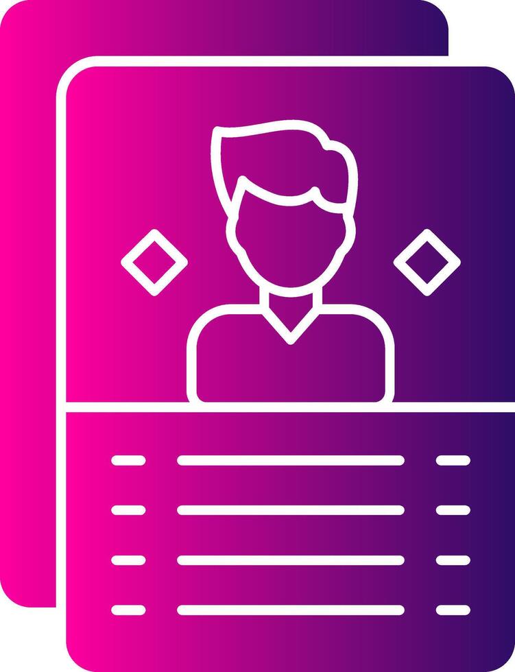 A purple and pink icon of a person with a phone vector