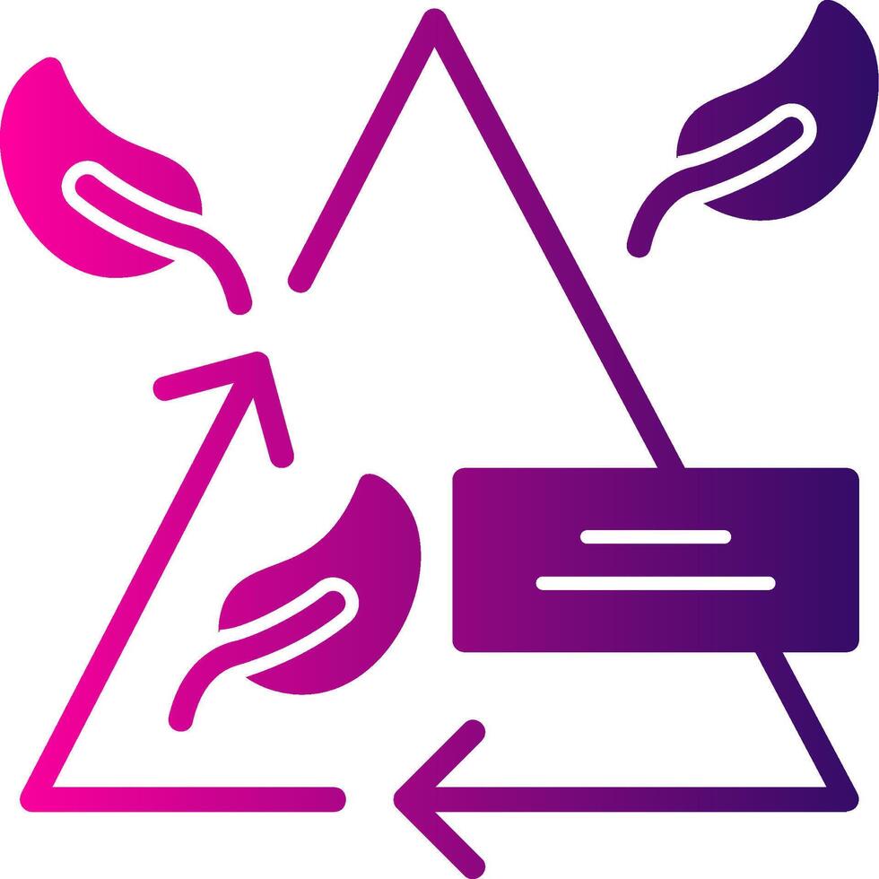 Zero Emission Glyph Gradient Icon vector