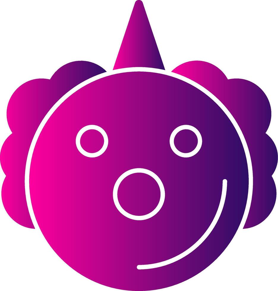 Clown Glyph Gradient Icon vector