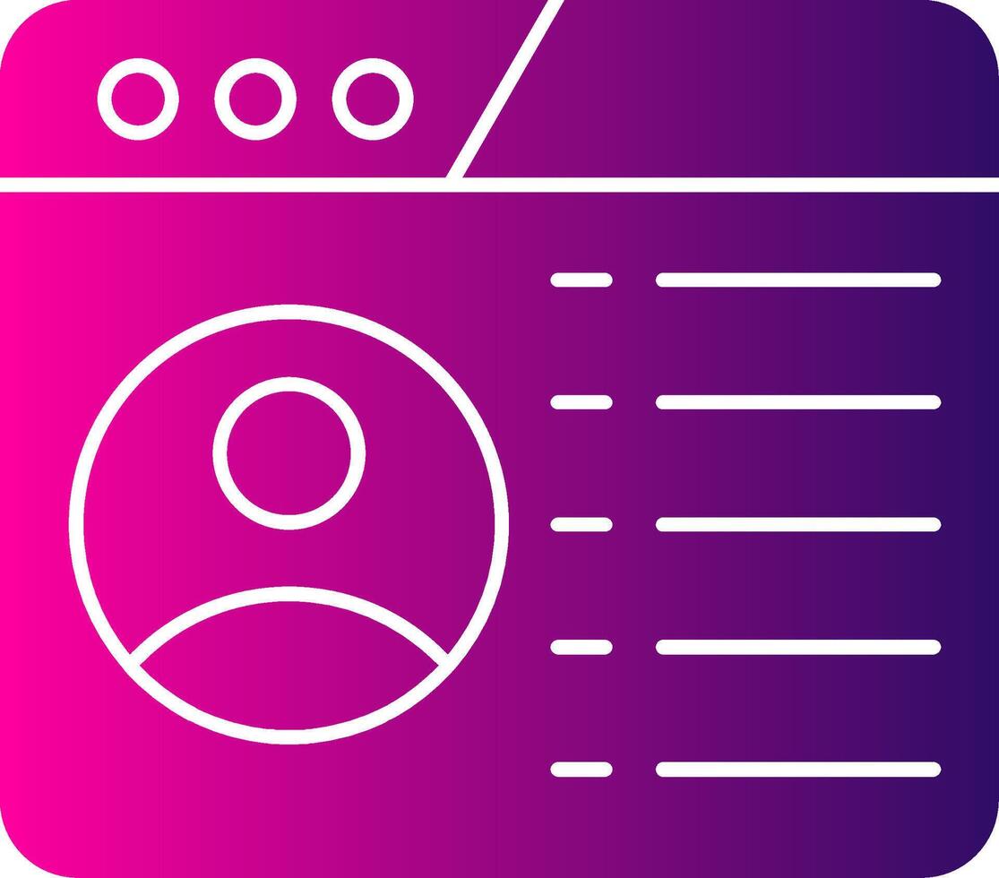 A purple and pink icon with a person in the middle vector