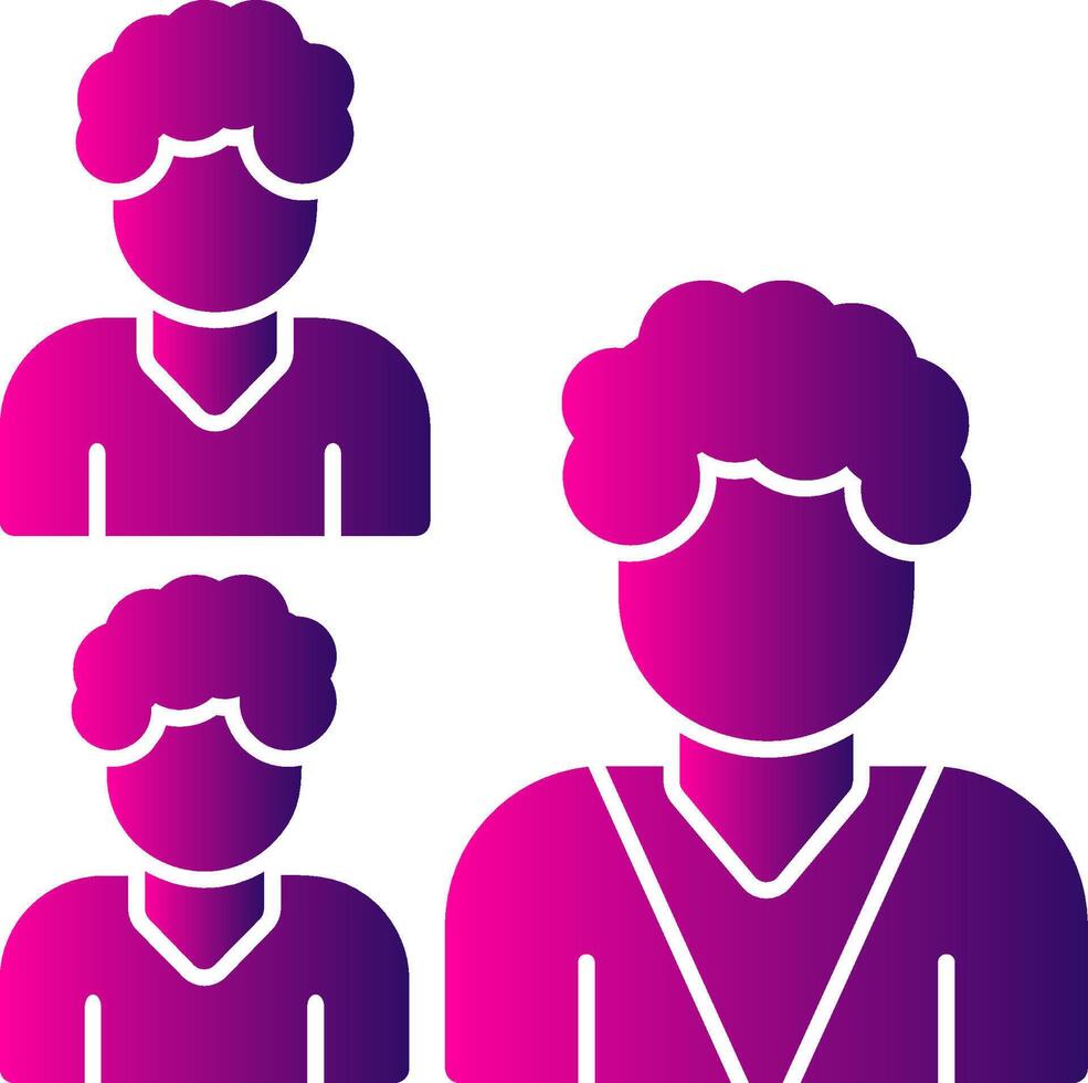Group Glyph Gradient Icon vector