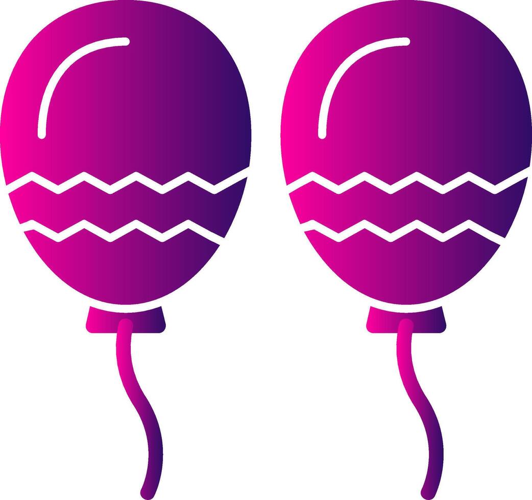 Balloons Glyph Gradient Icon vector