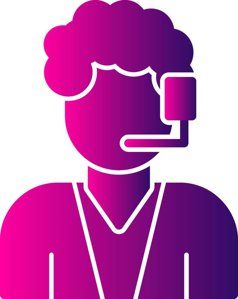 Customer Service Glyph Gradient Icon vector