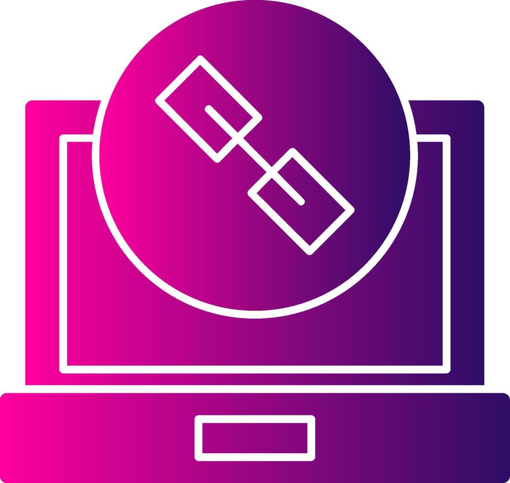 Link Glyph Gradient Icon vector