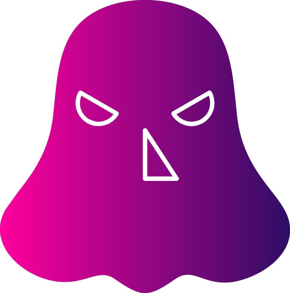 Ghost Glyph Gradient Icon vector