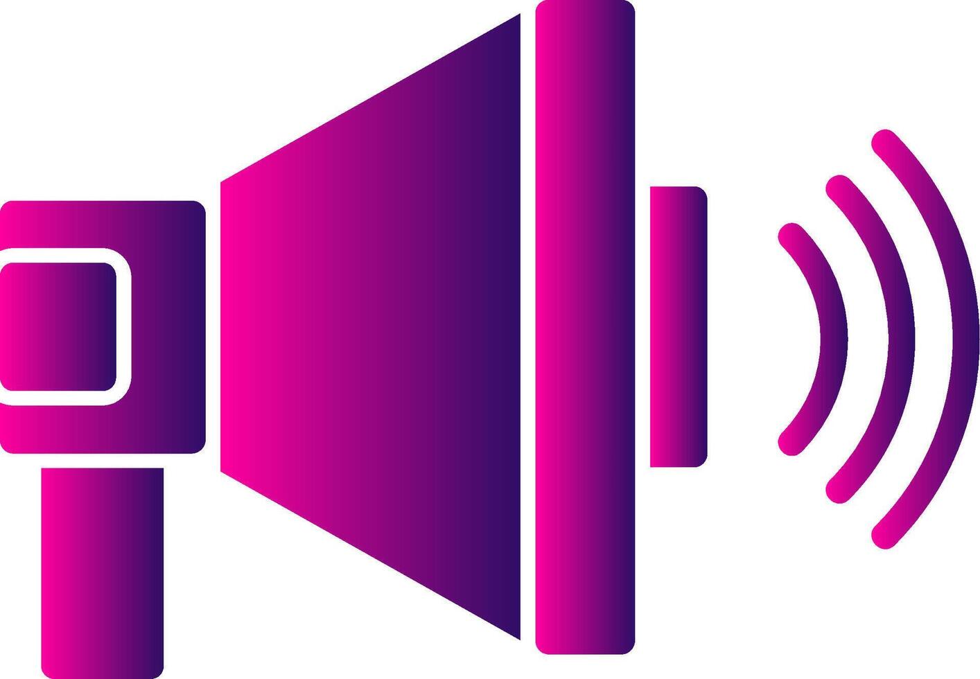 Megaphone Glyph Gradient Icon vector