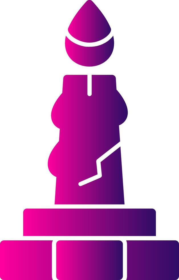 Candle Glyph Gradient Icon vector