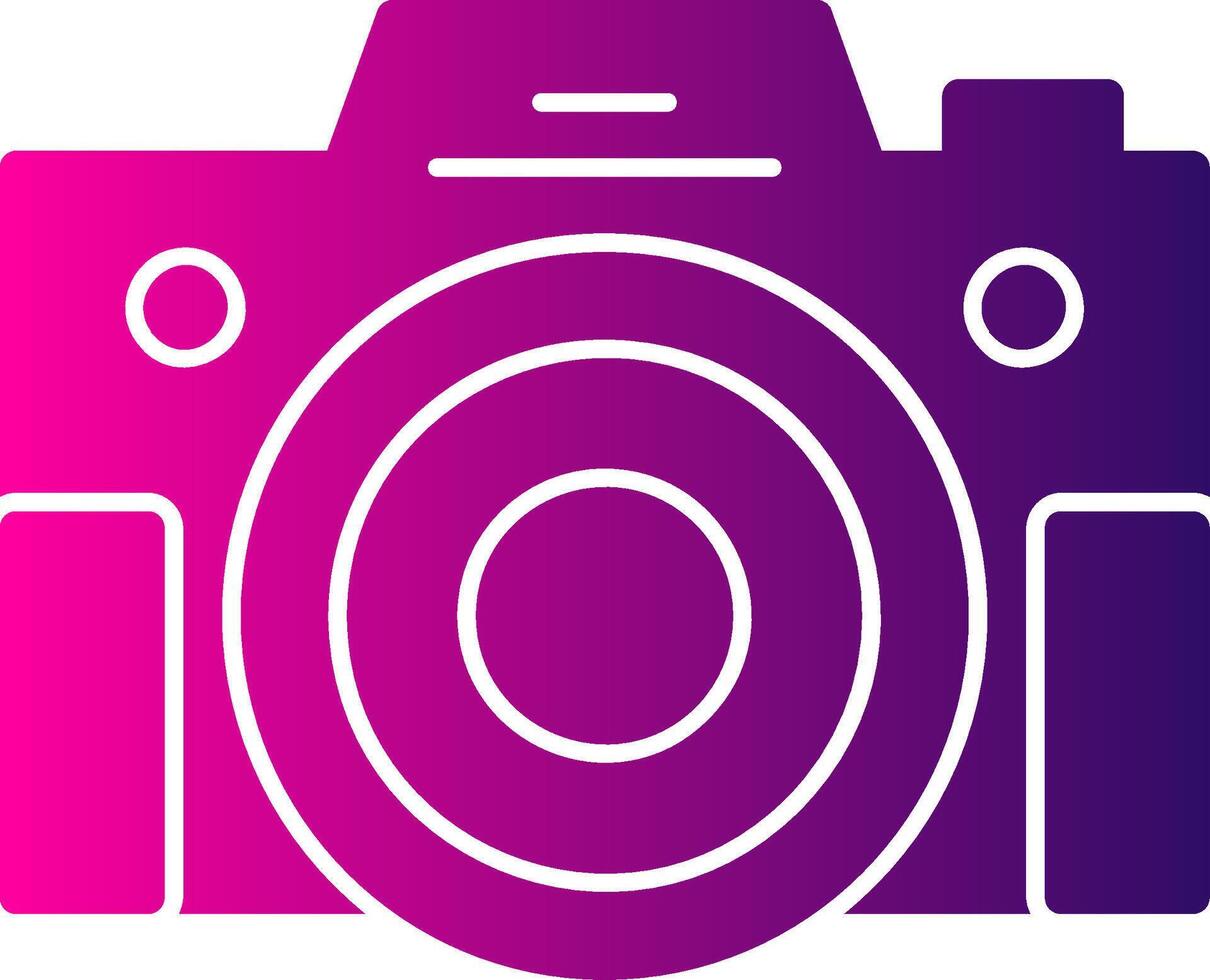 Compact Camera Glyph Gradient Icon vector