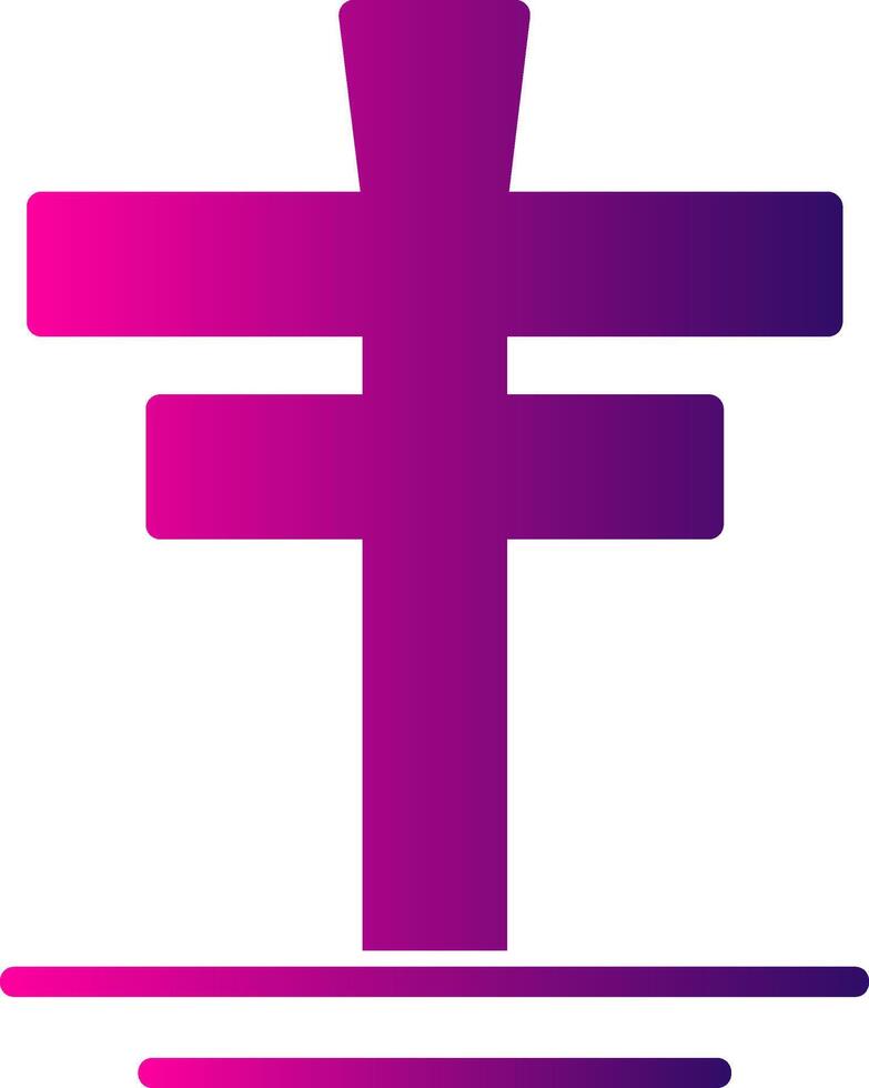 Cross Glyph Gradient Icon vector