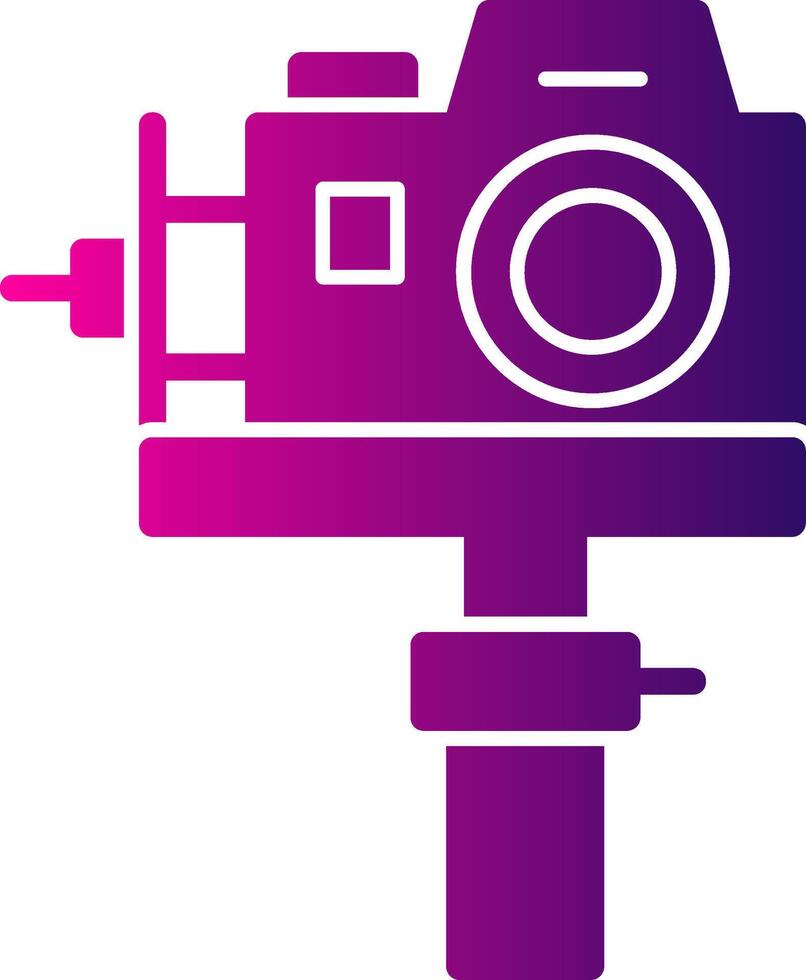 Gimbal Glyph Gradient Icon vector