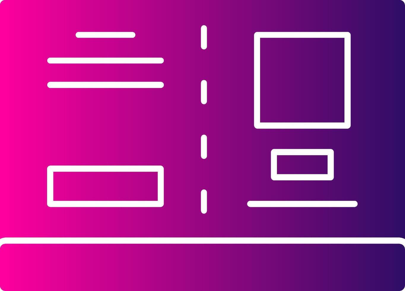 Postcard Glyph Gradient Icon vector