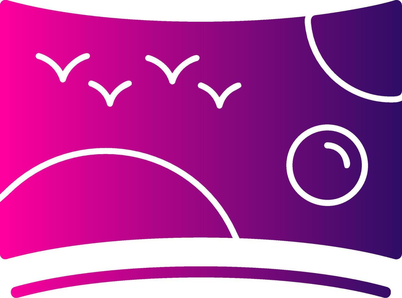 Panoramic Glyph Gradient Icon vector