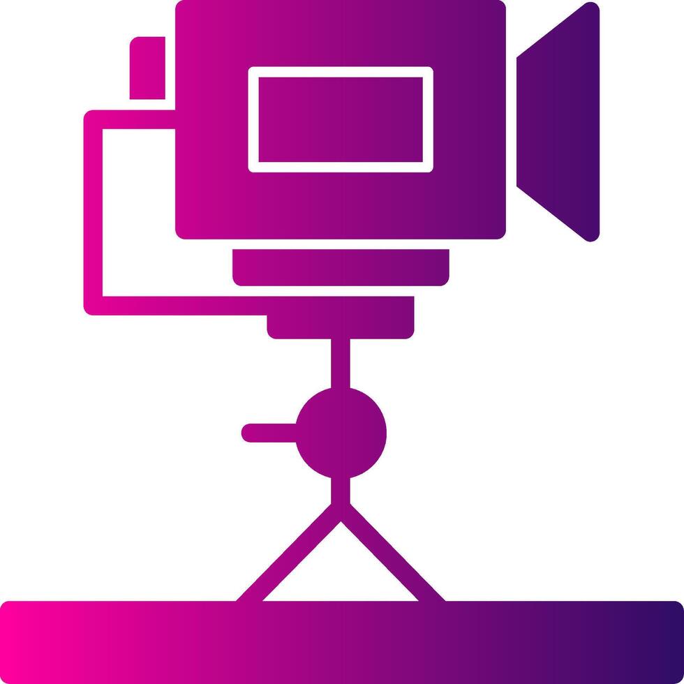Tripod Camera Glyph Gradient Icon vector