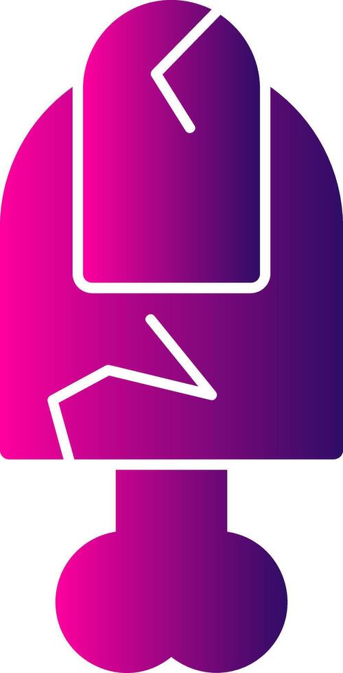 Scary Finger Glyph Gradient Icon vector