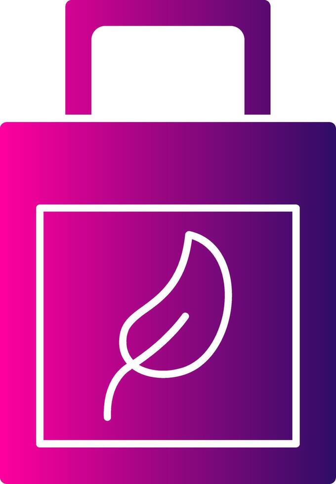 Eco Bag Glyph Gradient Icon vector