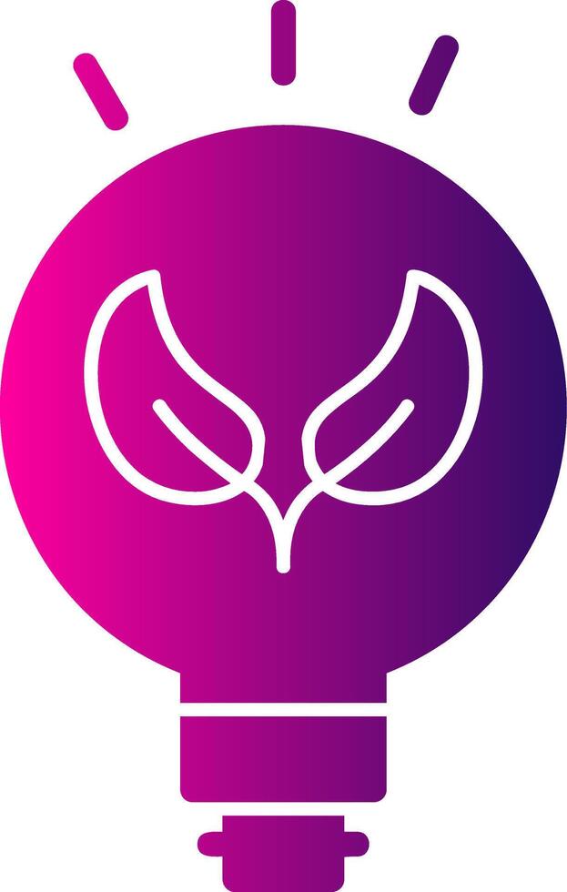Energy Saving Glyph Gradient Icon vector
