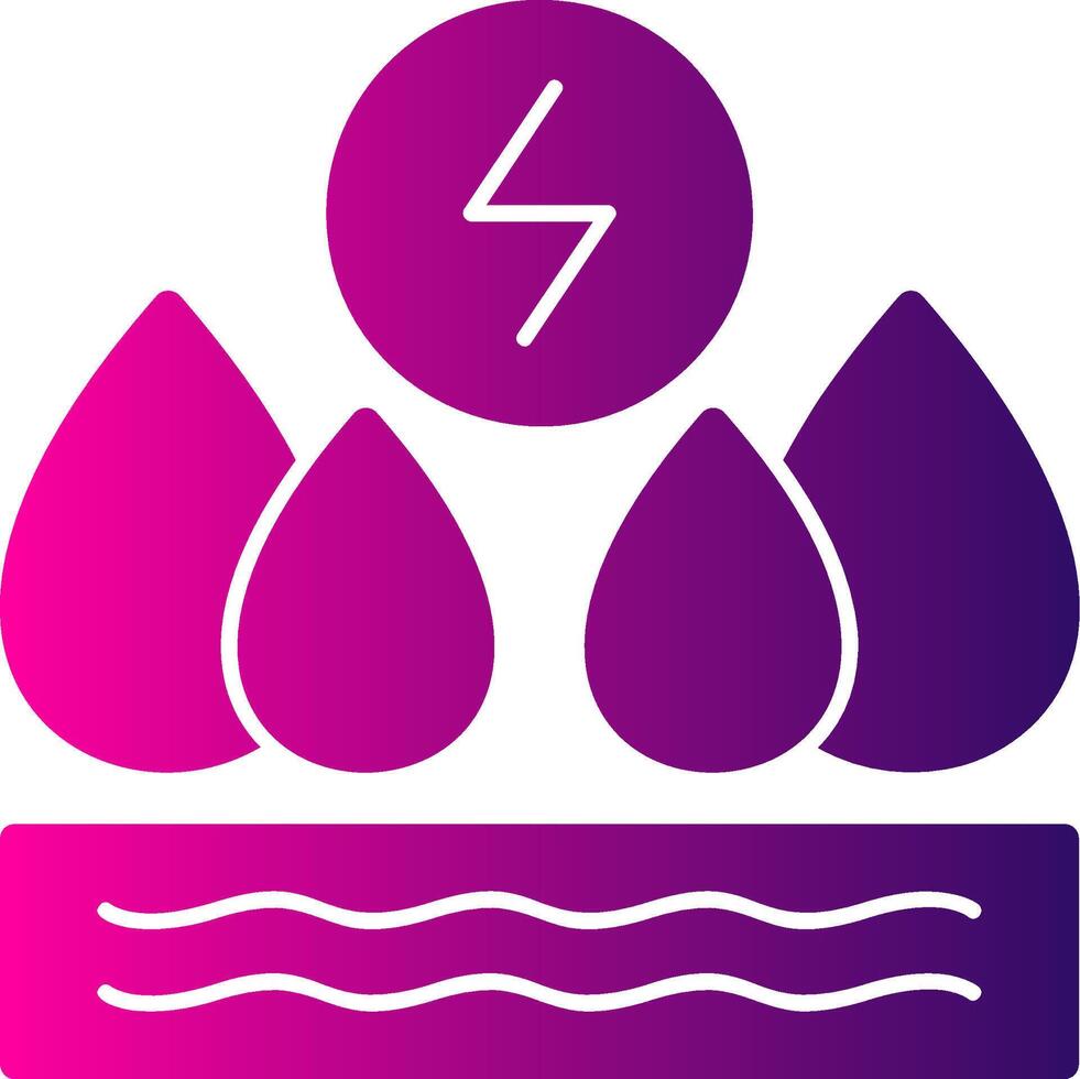 Ocean Energy Glyph Gradient Icon vector