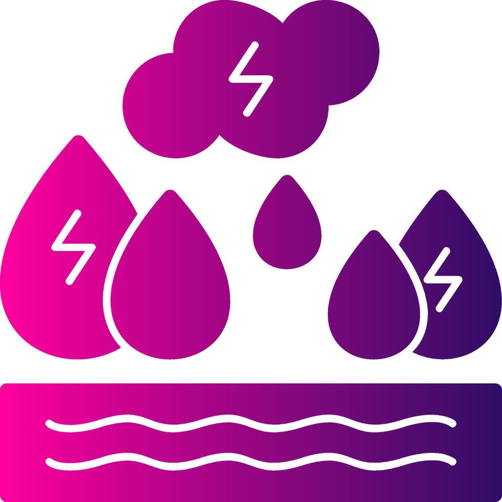 Hydroelectricity Glyph Gradient Icon vector