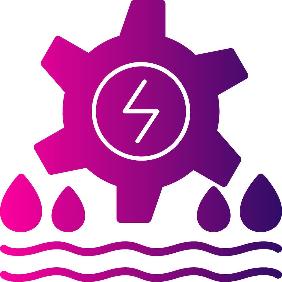Hydro Power Glyph Gradient Icon vector