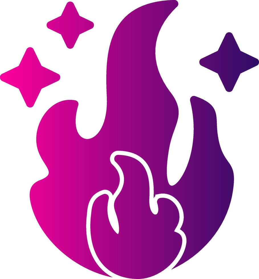Fire Energy Glyph Gradient Icon vector