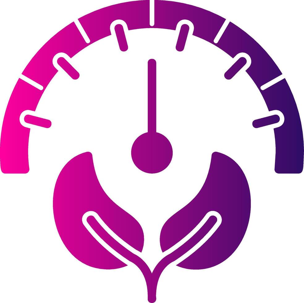 Eco Gauge Glyph Gradient Icon vector