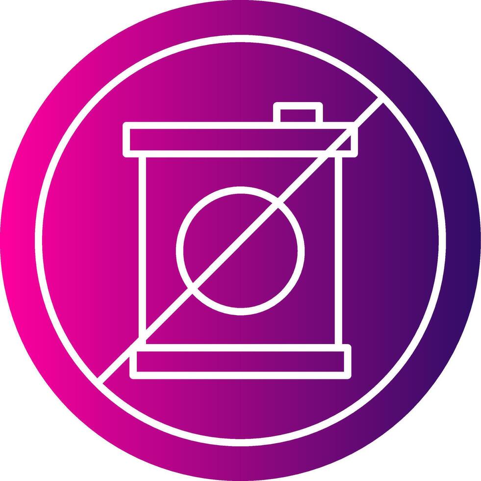 No Fossil Fuels Glyph Gradient Icon vector
