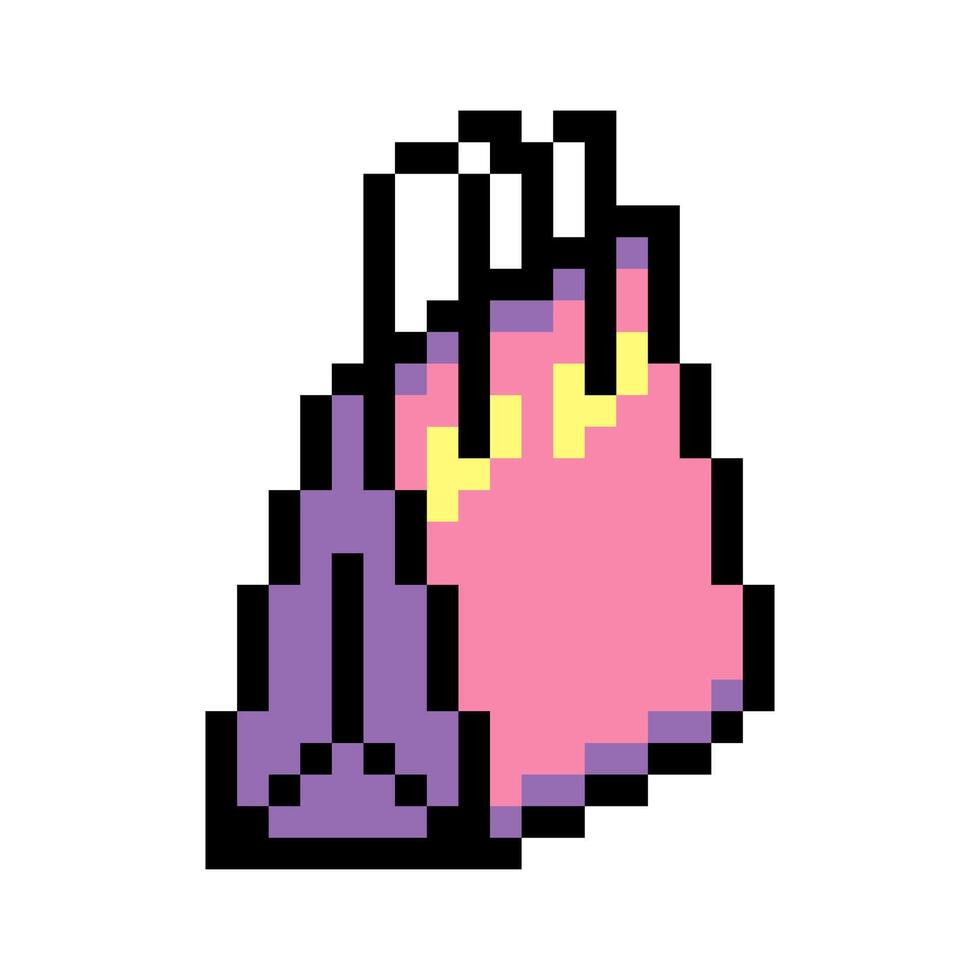 Paper bag in pixel art style vector