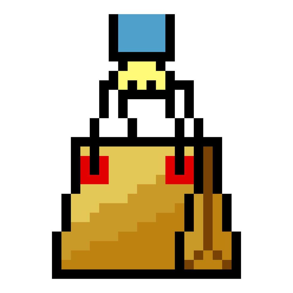 Handbag in pixel art style vector