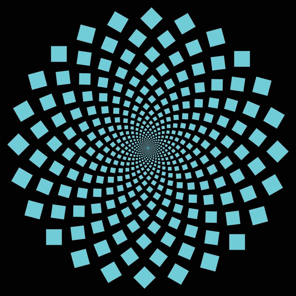 Abstract spiral dotted spinning vortex style flower background vector