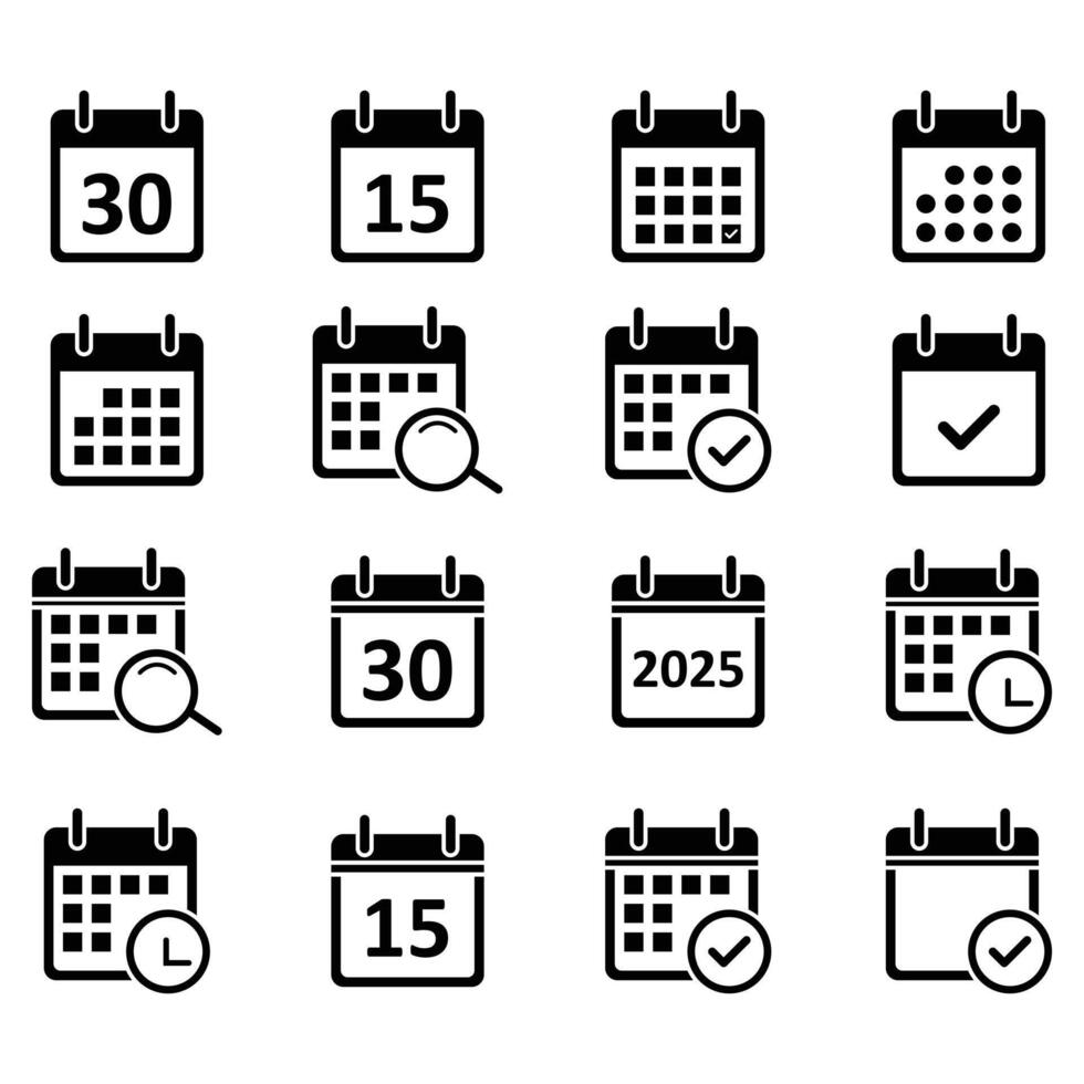 Calendar symbol,Calendar icon,schedule icon,icon set vector