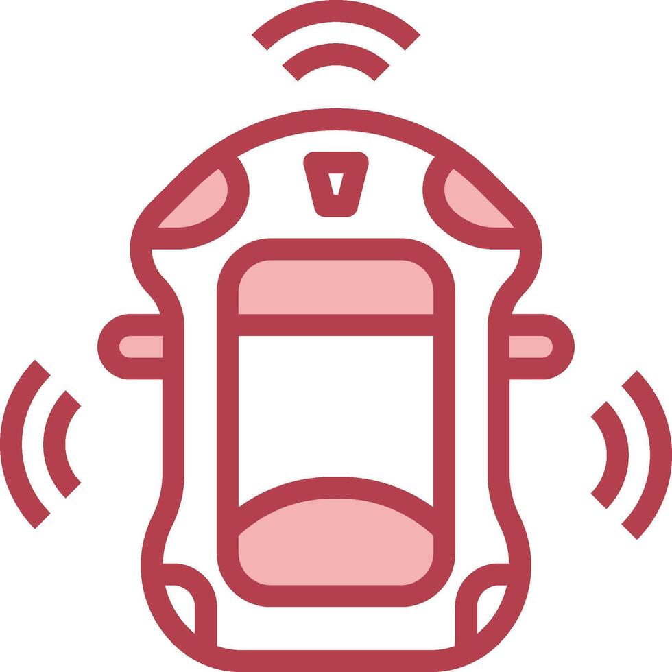 A car with a wireless signal icon vector