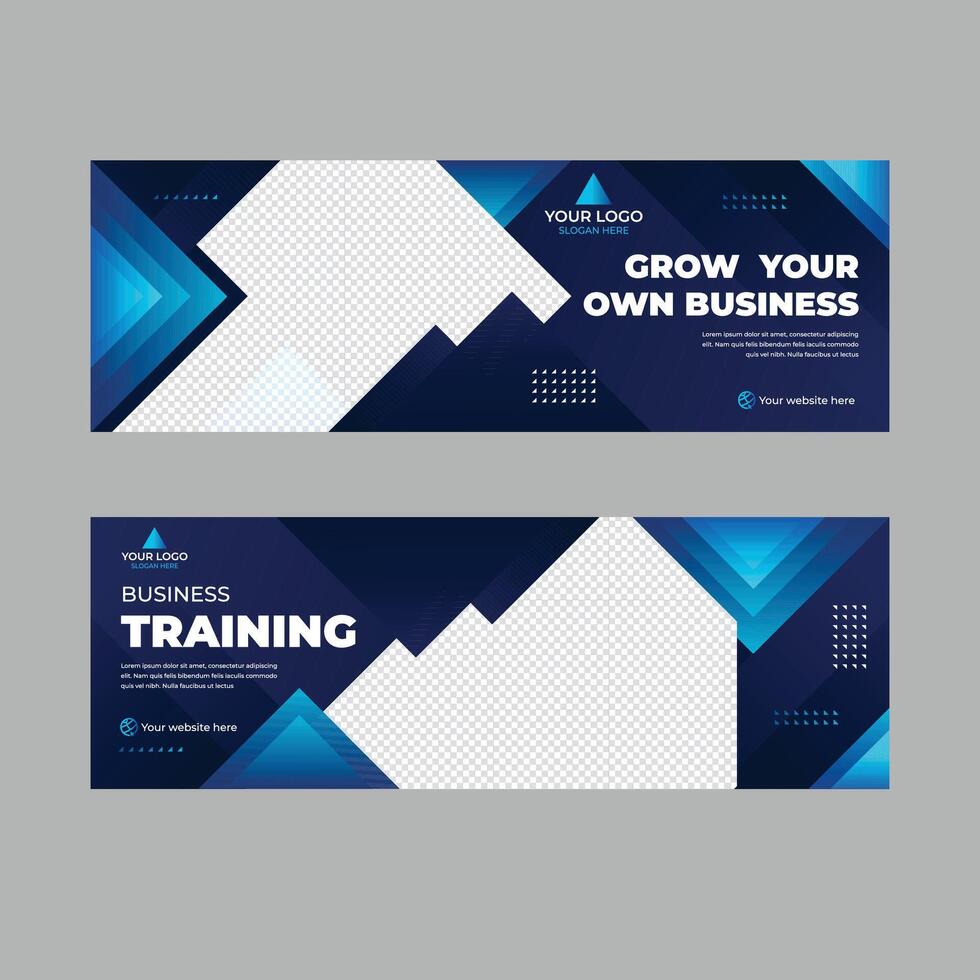 free business web banner design template download, Modern and creative business banner vector