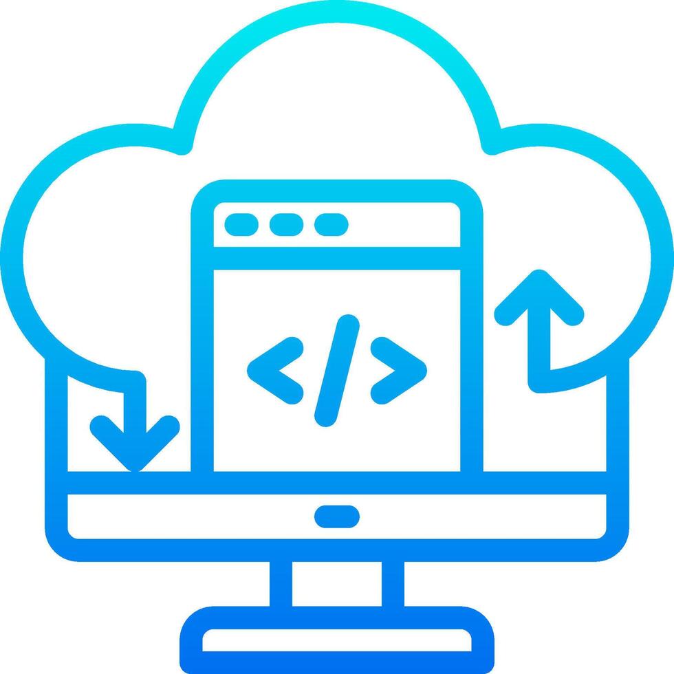 Cloud computing icon vector