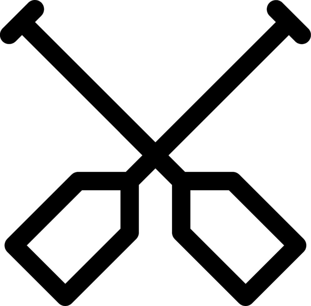 Crossed oars icon vector