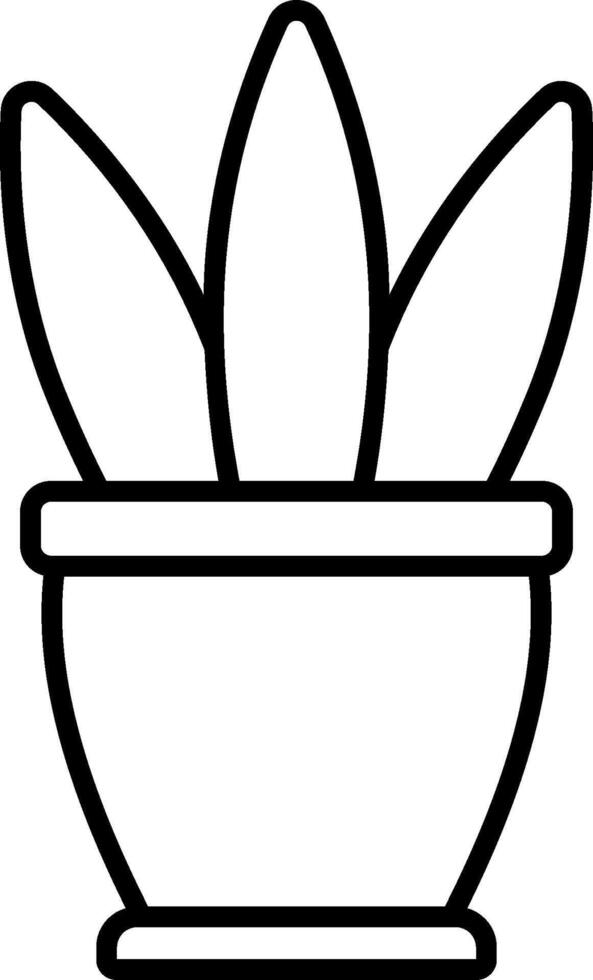 A plant in a pot with two leaves vector