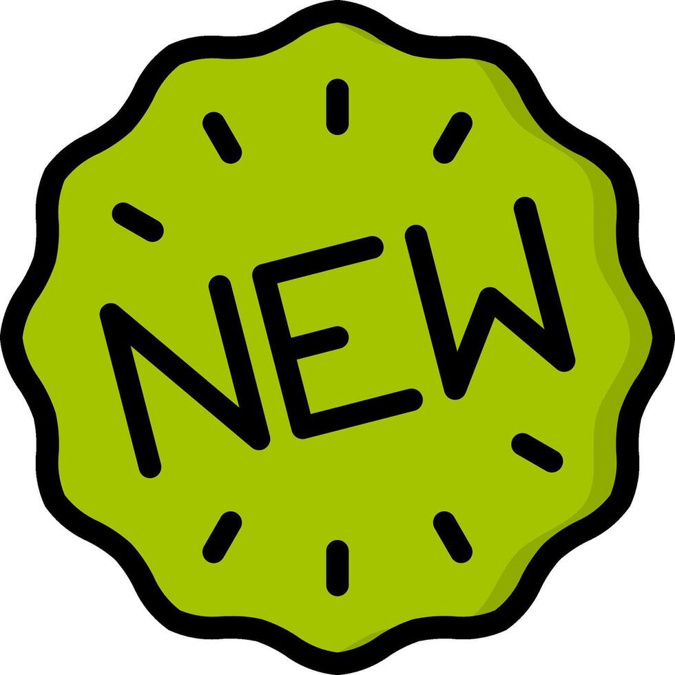A green sticker with the word new on it vector
